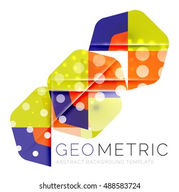 Modern abstract round shapes repititon vector background