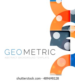 Modern abstract round shapes repititon vector background