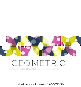 Modern abstract round shapes repititon vector background