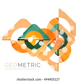 Modern abstract round shapes repititon vector background