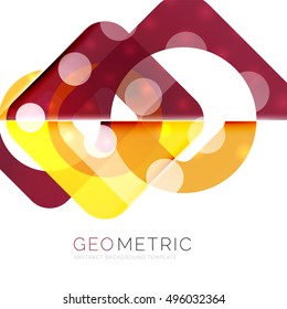 Modern abstract round shapes repititon vector background