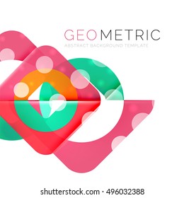 Modern abstract round shapes repititon vector background