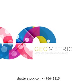 Modern abstract round shapes repititon vector background