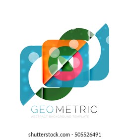 Modern abstract round shapes repititon vector background