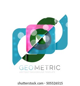 Modern abstract round shapes repititon vector background