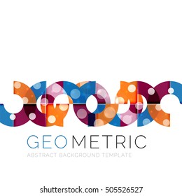 Modern abstract round shapes repititon vector background