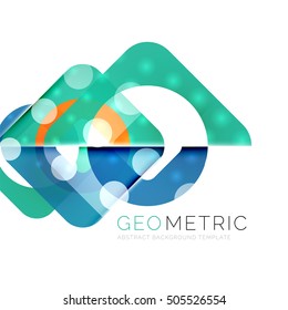 Modern abstract round shapes repititon vector background