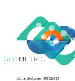 Modern abstract round shapes repititon vector background