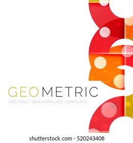 Modern abstract round shapes repititon vector background
