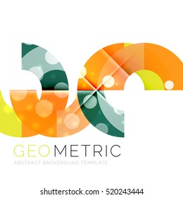 Modern abstract round shapes repititon vector background