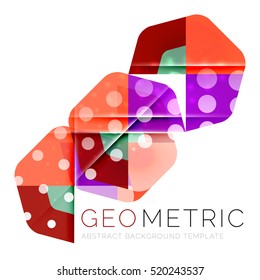 Modern abstract round shapes repititon vector background