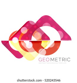Modern abstract round shapes repititon vector background