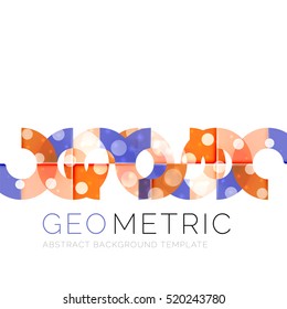 Modern abstract round shapes repititon vector background