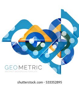 Modern abstract round shapes repititon vector background