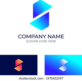 Modern abstract S letter mark logo

