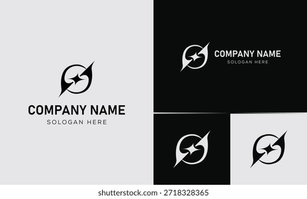 Logotipo Abstractas moderno de S con concepto de diseño de flecha