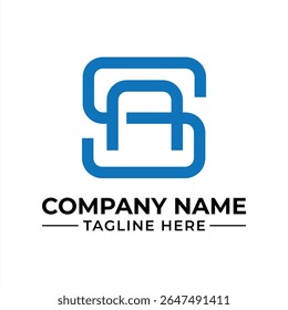 Modern and Abstract SA Logo Design with Overlapping Shapes for Company Identity and Branding Purposes in Blue Color