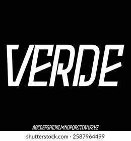 Modern abstract sans serif alphabet display font vector. Creative futuristic typeface