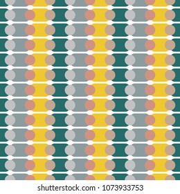 Modern abstract seamless geometric pattern in retro scandinavian style.  Minimalistic artwork. Pastel colors. Abstract vector background