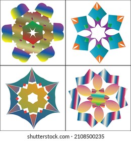 Modern Abstract seamless geometric pattern covers set Collection. Cool gradient shapes composition, vector covers design. colorful tile background. 