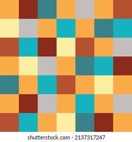 Modern abstract seamless pattern. 60s 70s style geometric background in retro colors. Scandinavian pattern .