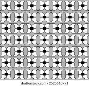 Modelo inconsútil abstracto moderno, Ilustración vectorial blanca y negra de las figuras para la tela, materia textil, impresión de la almohada, textura monocromática, diseño de moda. Ilustración vectorial