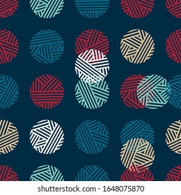 Diseño abstracto y moderno con círculos para textil, papel pintado, envoltura de regalo y libro de chatarra. Vector.