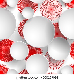 Modern abstract seamless pattern with circles Vector illustration