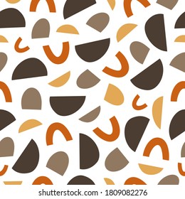 Modern abstract seamless pattern with colorful geometric shapes. Vector design for wallpaper, textile, social media, posters, postcard