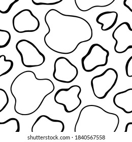 Modern abstract seamless pattern with hand drawn shapes. Hand drawn Scandinavian background. Perfect for textile, wrapping paper, fabric etc. Vector illustration