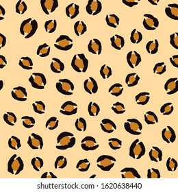 Modern abstract seamless pattern with leopard print. Modern leopard seamless pattern. Animal skin. Vector bright background. Fur animal skin fashion textile, surface design. Textile design, fabric