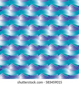 Modern abstract seamless pattern. Light blue background with elegance tiled waves. Vector stylish texture for fabric, textile, wrapping, cover.