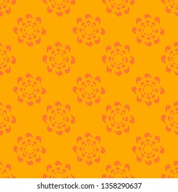 Modern abstract seamless pattern in orange. Can be used for background and wallpaper.