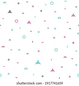 Modern abstract seamless pattern. For textile, wallpaper and background design. Color print on white background