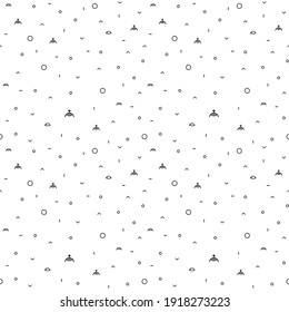 Modern abstract seamless pattern. For textile, wallpaper and background design. Black print on white background