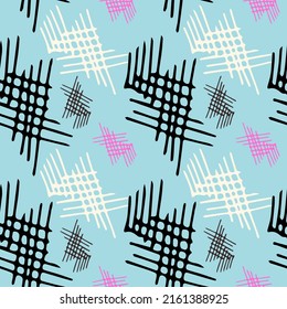 Modernes, abstraktes, nahtloses Muster für das Textildesign. Nahtlose Vektorhintergrundmuster mit abstrakten Ornamenten. Retro, heller Sommerhintergrund. Vintage exotische Druck.