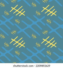 Modern abstract seamless pattern for textile design. Seamless vector background with abstract ornaments. Vintage exotic print. Retro bright summer background.