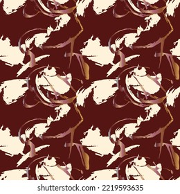 Modern abstract seamless pattern for textile design. Seamless vector background with abstract ornaments. Vintage exotic print. Retro bright summer background.