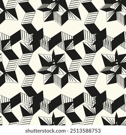 Modern abstract seamless pattern for textile design. Seamless vector background pattern with abstract ornaments. Vintage exotic print.