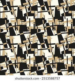 Modern abstract seamless pattern for textile design. Seamless vector background pattern with abstract ornaments. Vintage exotic print.