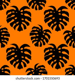 Moderno patrón abstracto sin fisuras con hojas tropicales acuarelas para el diseño textil. Fondo de verano retro. Ilustración de follaje de la jungla. Diseño botánico de ropa de baño. Impresión exótica vintage. Vector.