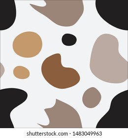 Modern abstract seamless patterns with natural colorful shapes or blots