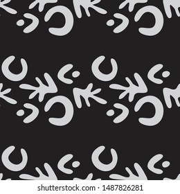 modern abstract seamless patterns with natural  shapes