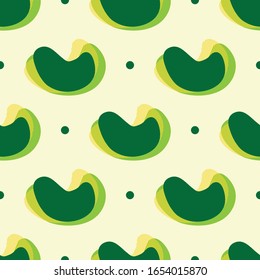 Modern abstract seamless patterns with natural colorful shapes or blots