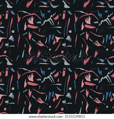 modern abstract seamless patterns with natural colorful shapes or blots on white background. Trendy motley vector illustration in flat style for wrapping paper, textile print, wallpaper