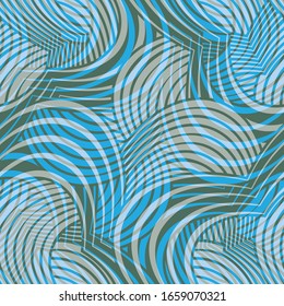 Modern abstract seamless vector pattern design. Transparent overlapping geometric flowers. Great for fabric, wallpaper and interior textiles. 