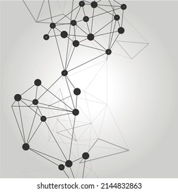 Conjunto abstracto moderno con puntos negros sobre fondo blanco. Estilo vectorial de moda