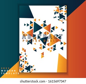 Modern abstract set is set. Cool gradiant triangle shape composition.