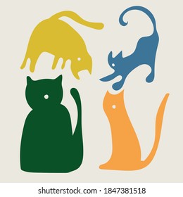 Modern abstract set of illustrations.
