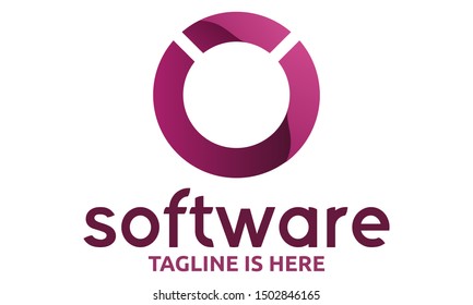 Modern Abstract Shape 3d for software technology Logo 